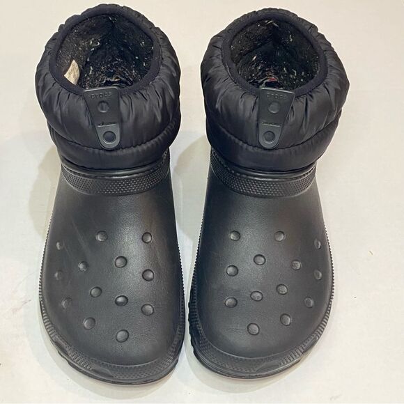 Crocs classic lined neo puff shorty boot black size Women size 10 style 207311 - Picture 1 of 14